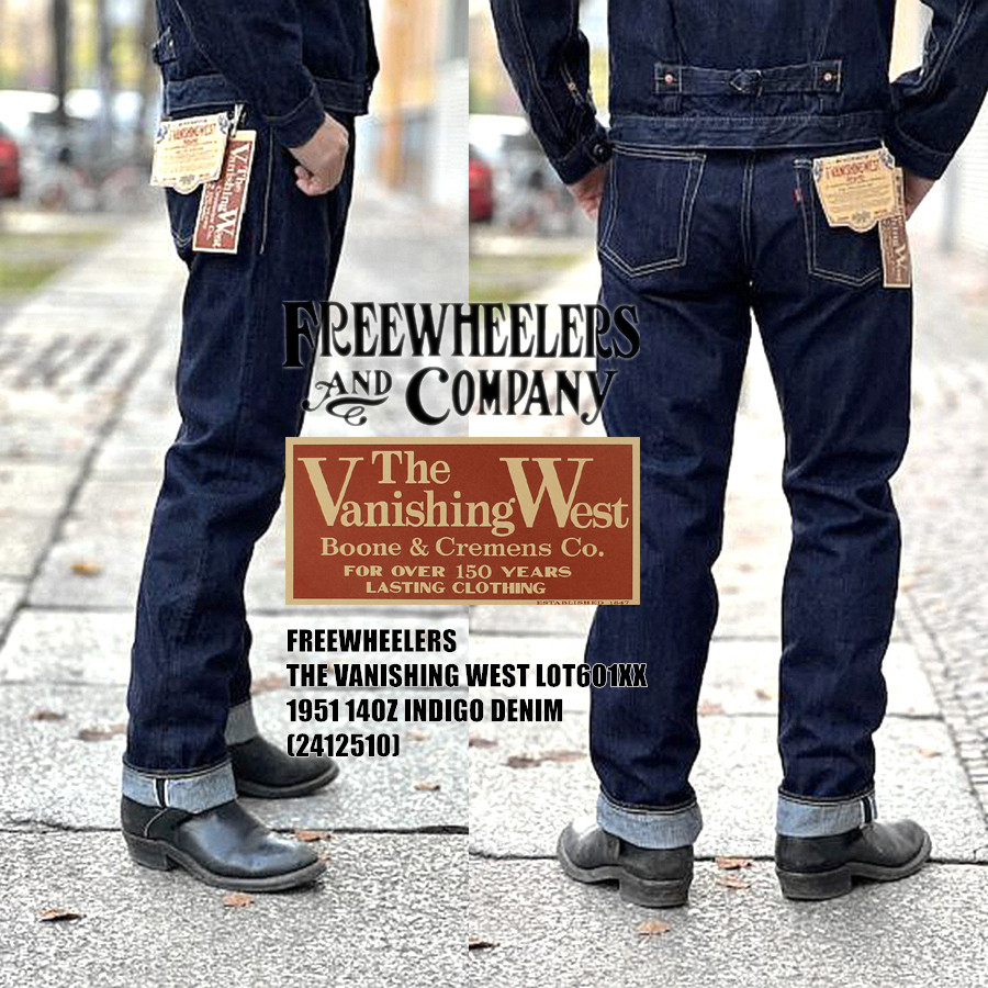 Levis Jeans 501 - FREEWHEELERS 601XX 1951, cinco bolsas de