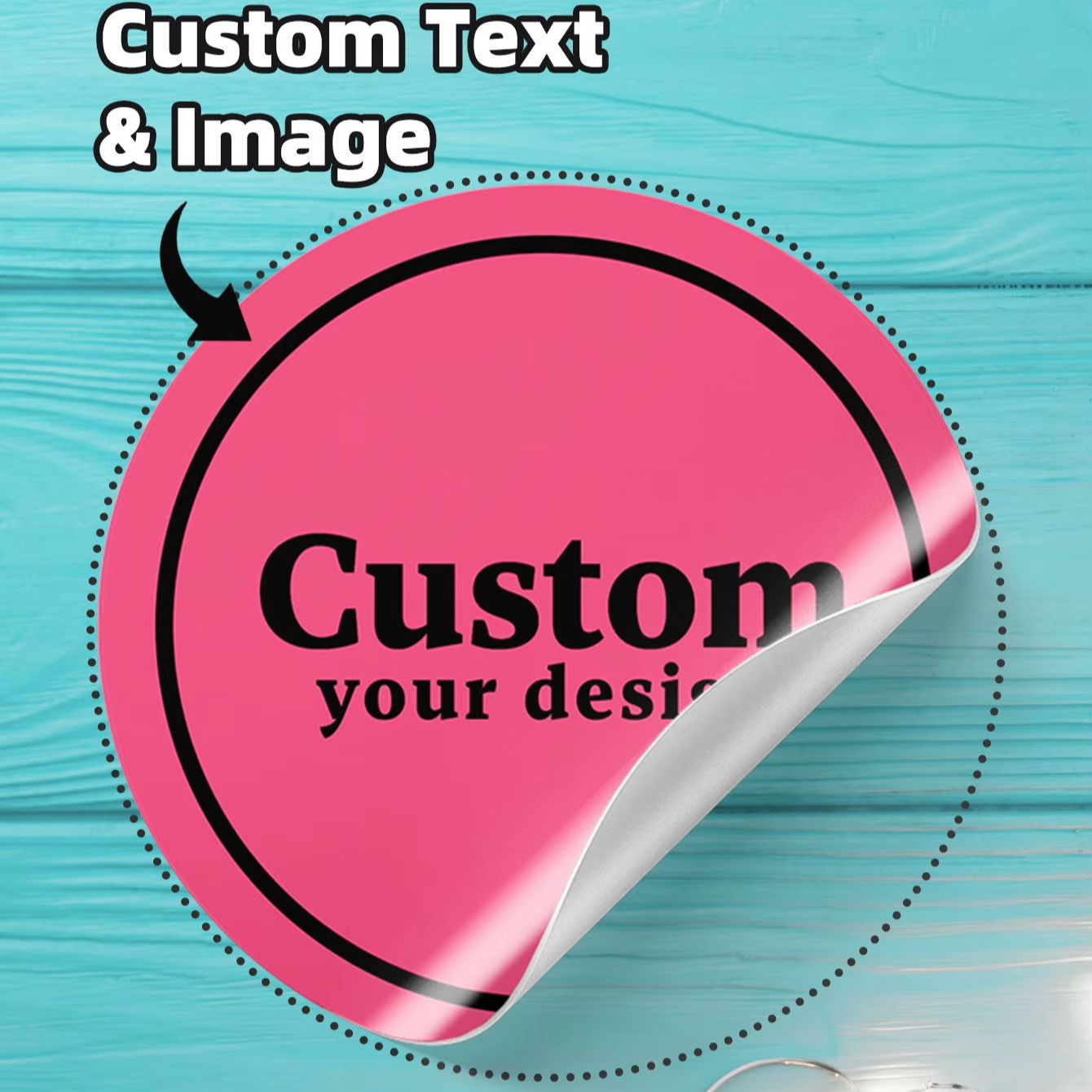 Personalised Candle Label - 1-180 pegatinas redondas personalizadas a prueba