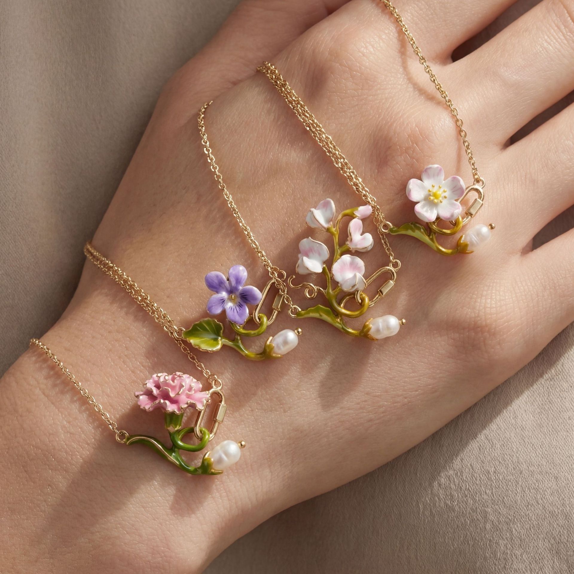 Birth Flower Necklace - Collar con Flor de Nacimiento de