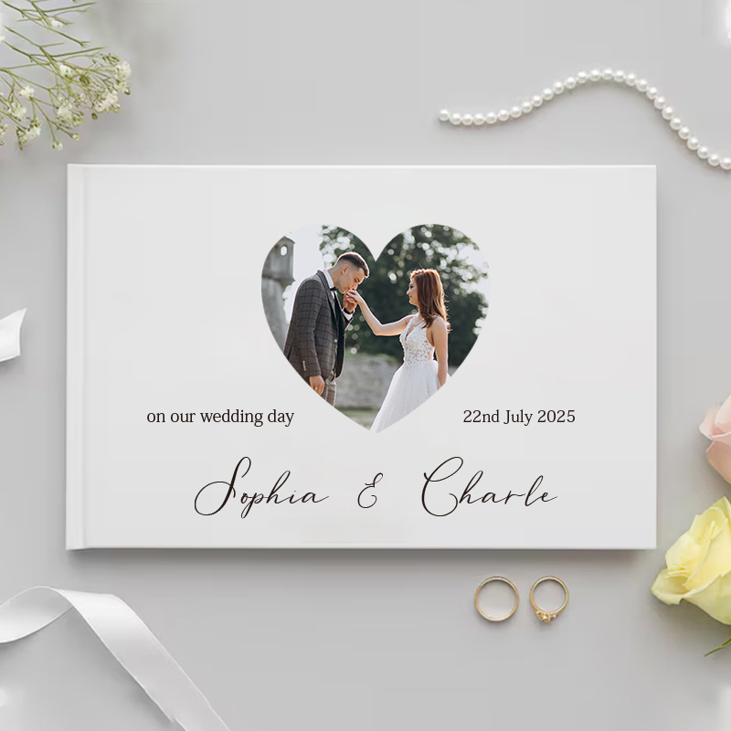 Custom Photo Book - Libro de invitados personalizado para regalo