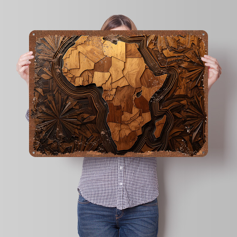 Custom Map Poster - Mapa de África, arte tallado en