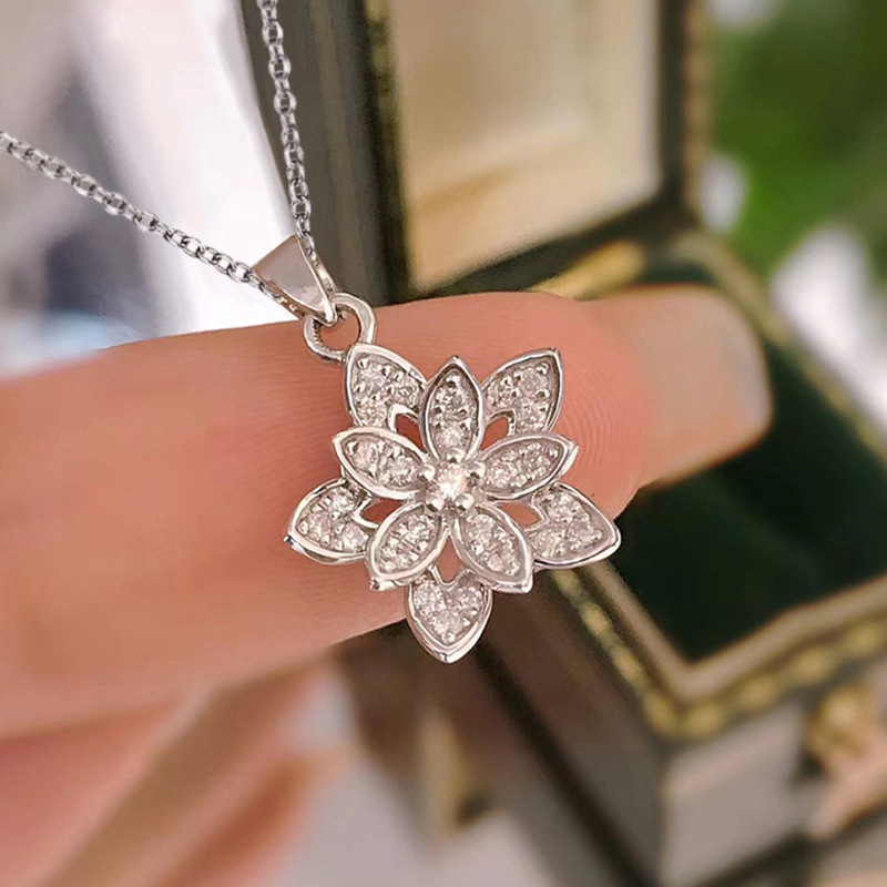 Birth Flower Necklace - Collar de flores de Plata de