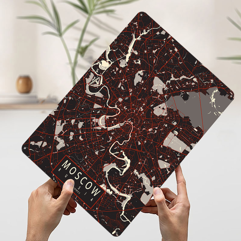 Póster de Metal de Vector de m - Custom Map Poster reseña y precio