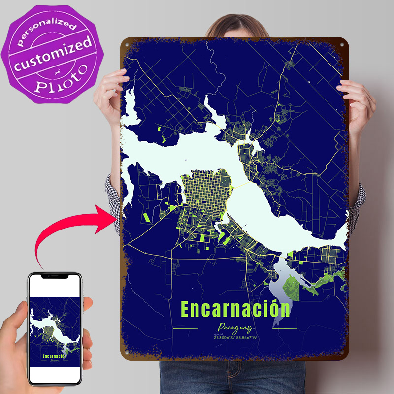 Decoración Encarnación, Artícu - Custom Map Poster reseña y precio