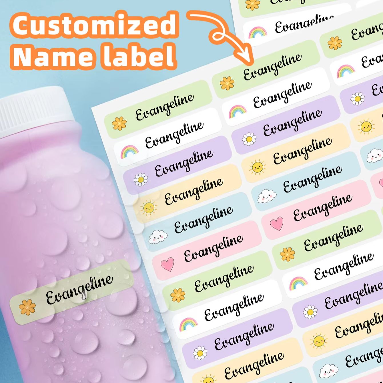 1-220PCS Pegatinas Personaliza - Personalized Name Box reseña y precio