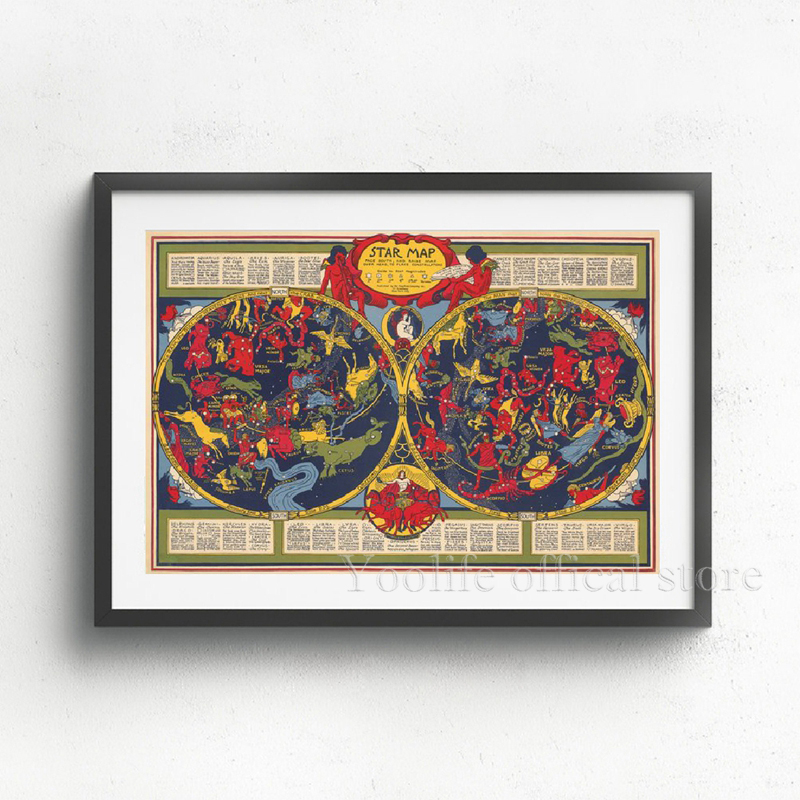 Póster de mapa del planisferio - Custom Star Map reseña y precio
