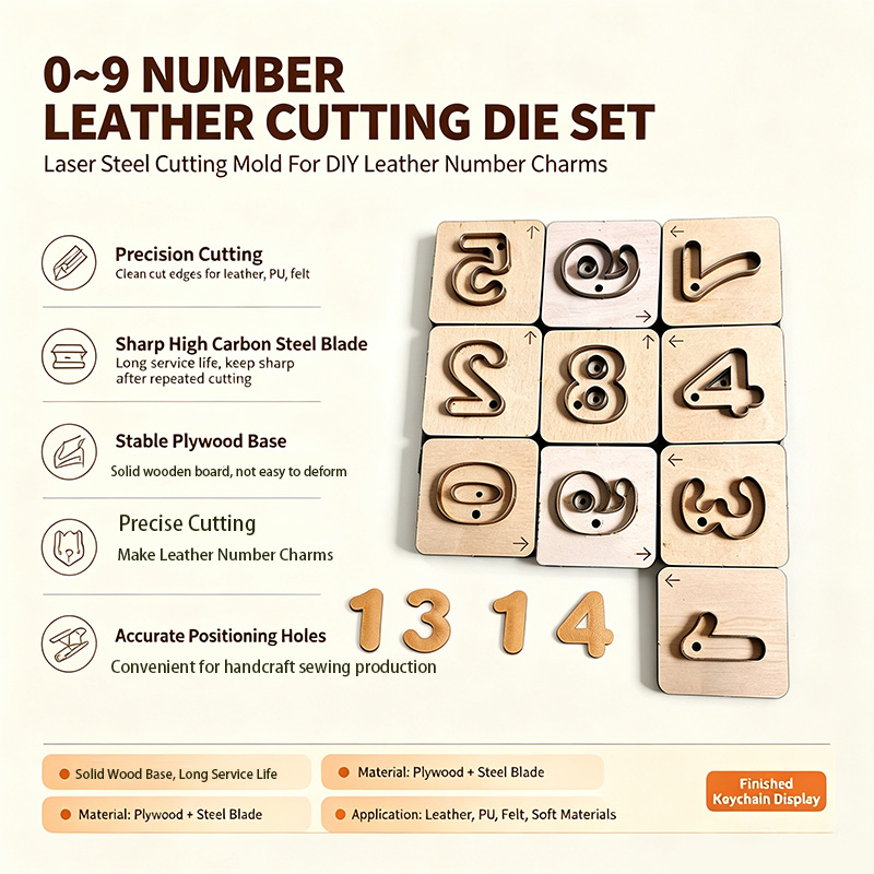 Molde de corte de cuero para l - Monogram Keychain Leather reseña y precio