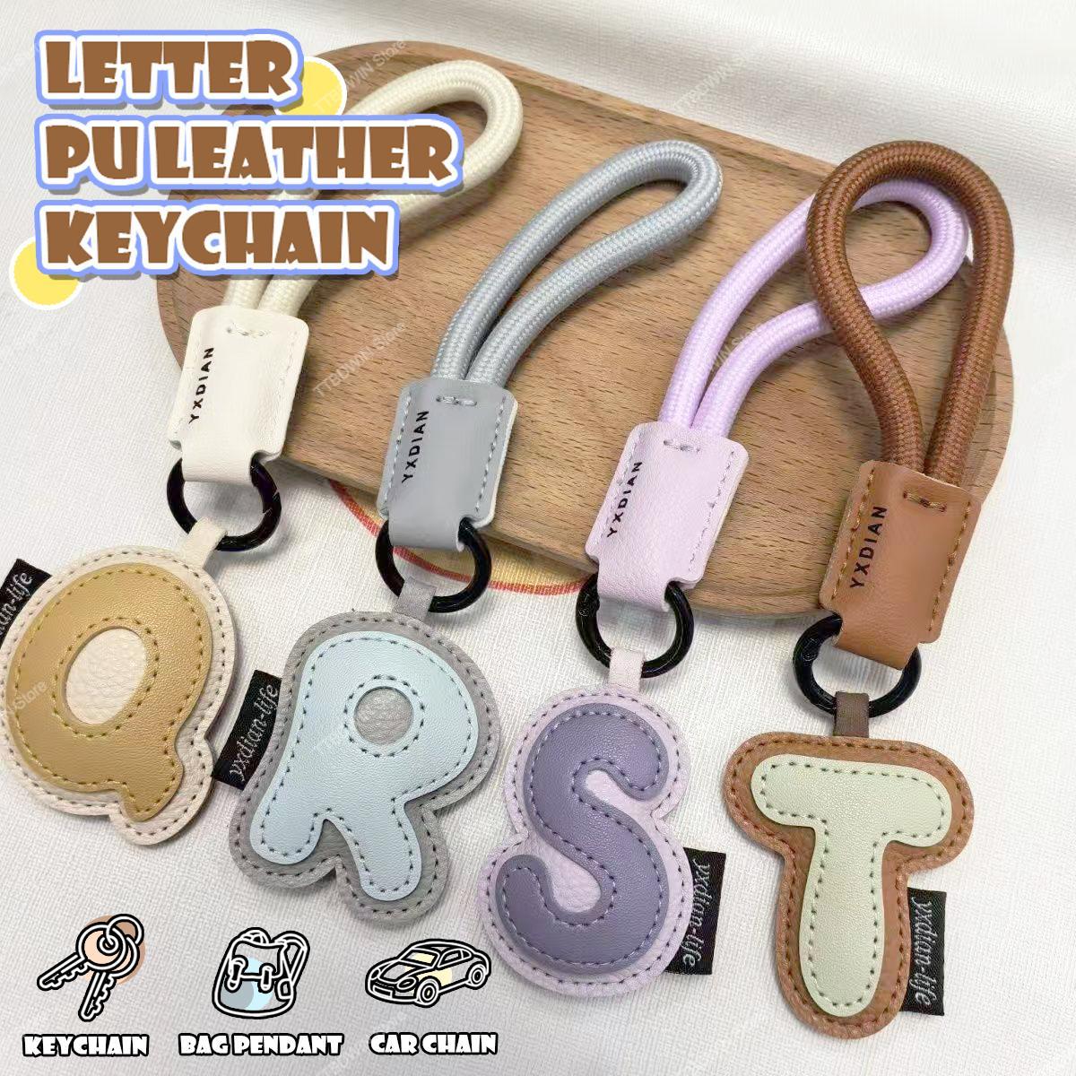 Llavero de Cuero PU con 26 Let - Monogram Keychain Leather reseña y precio