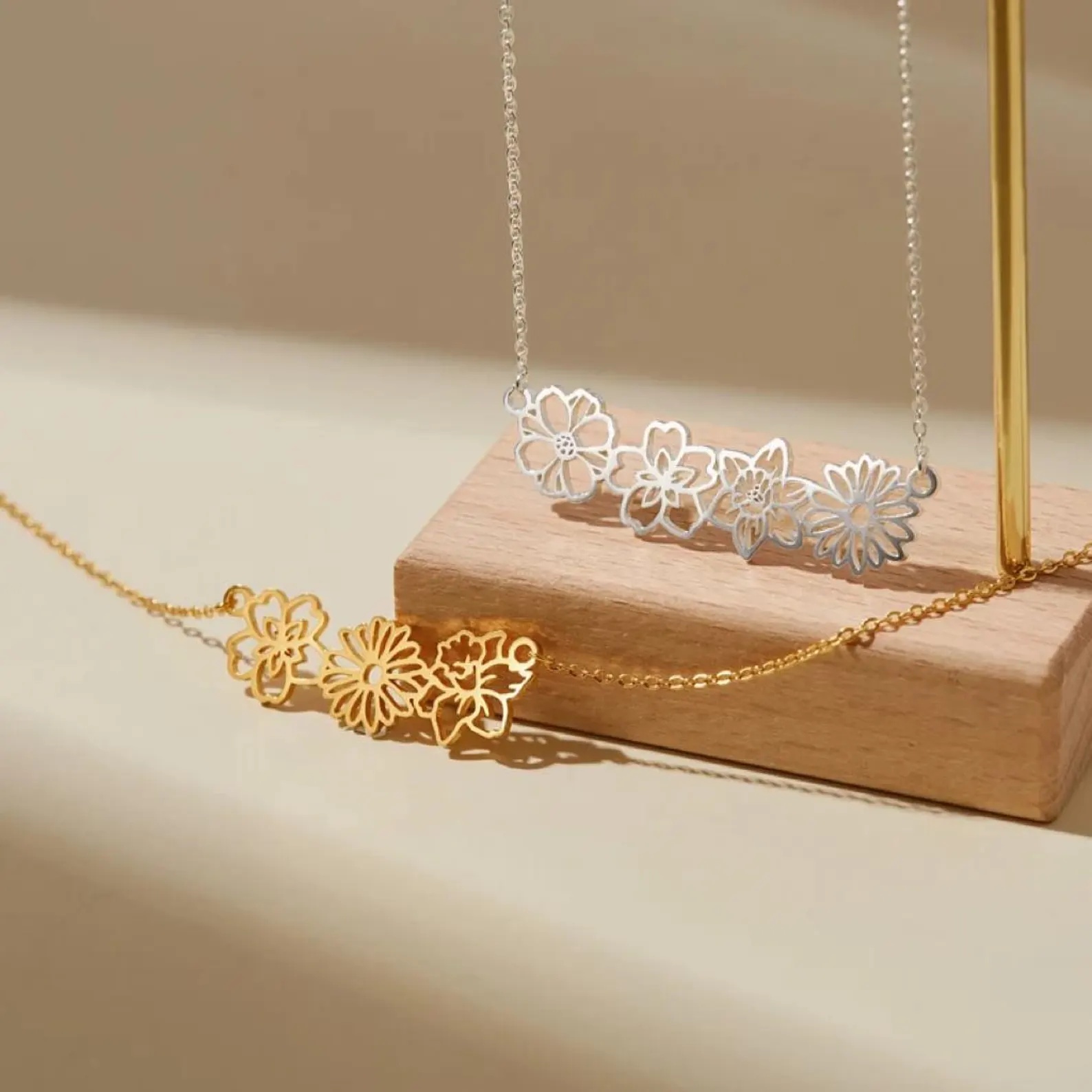 Amaxer-collar Floral de nacimi - Birth Flower Necklace reseña y precio