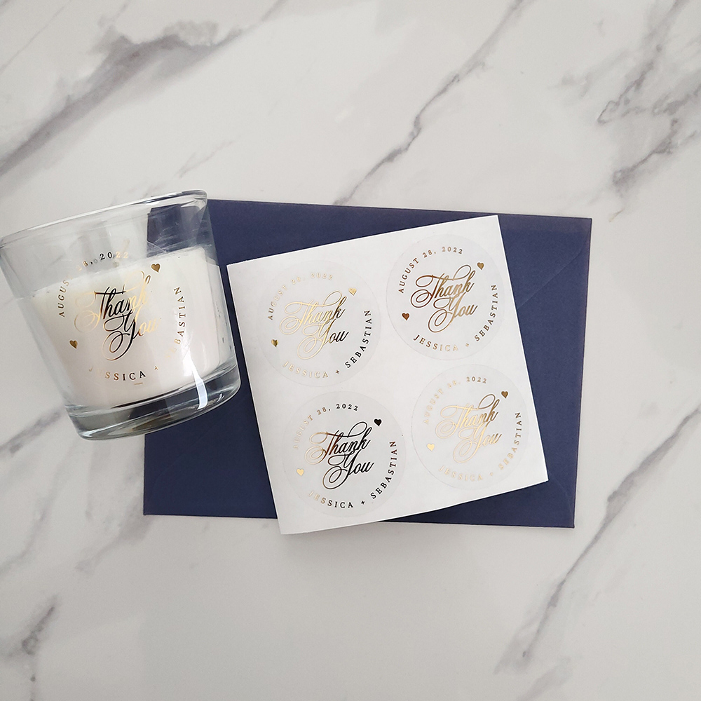 50 Uds. De etiquetas adhesivas - Personalised Candle Label reseña y precio
