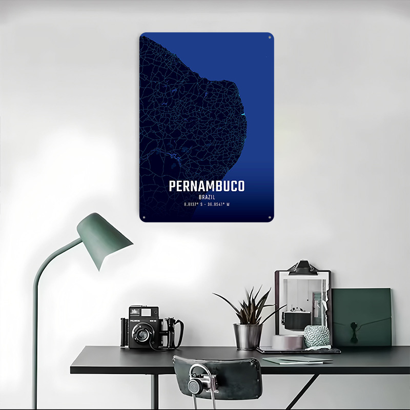 Póster de Metal con mapa de ci - Custom Map Poster reseña y precio