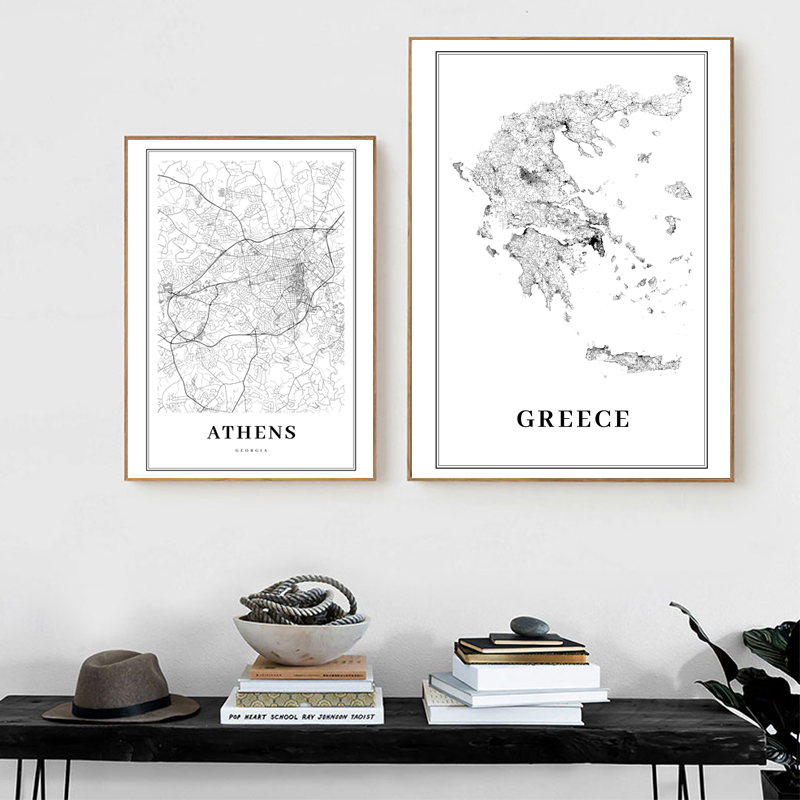 Póster de mapa de ruta de Grec - Custom Star Map reseña y precio