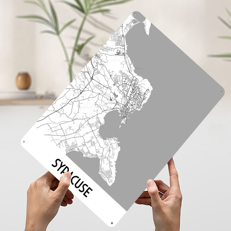 Mapa de la ciudad de Syracuse, - Custom Map Poster reseña y precio