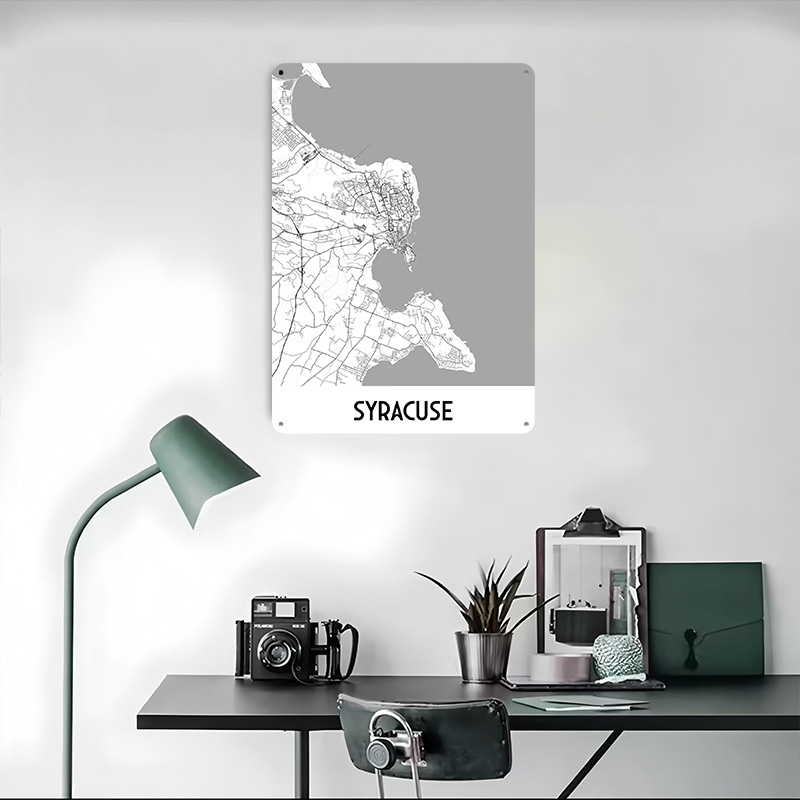 Mapa de la ciudad de Syracuse, - Custom Map Poster reseña y precio