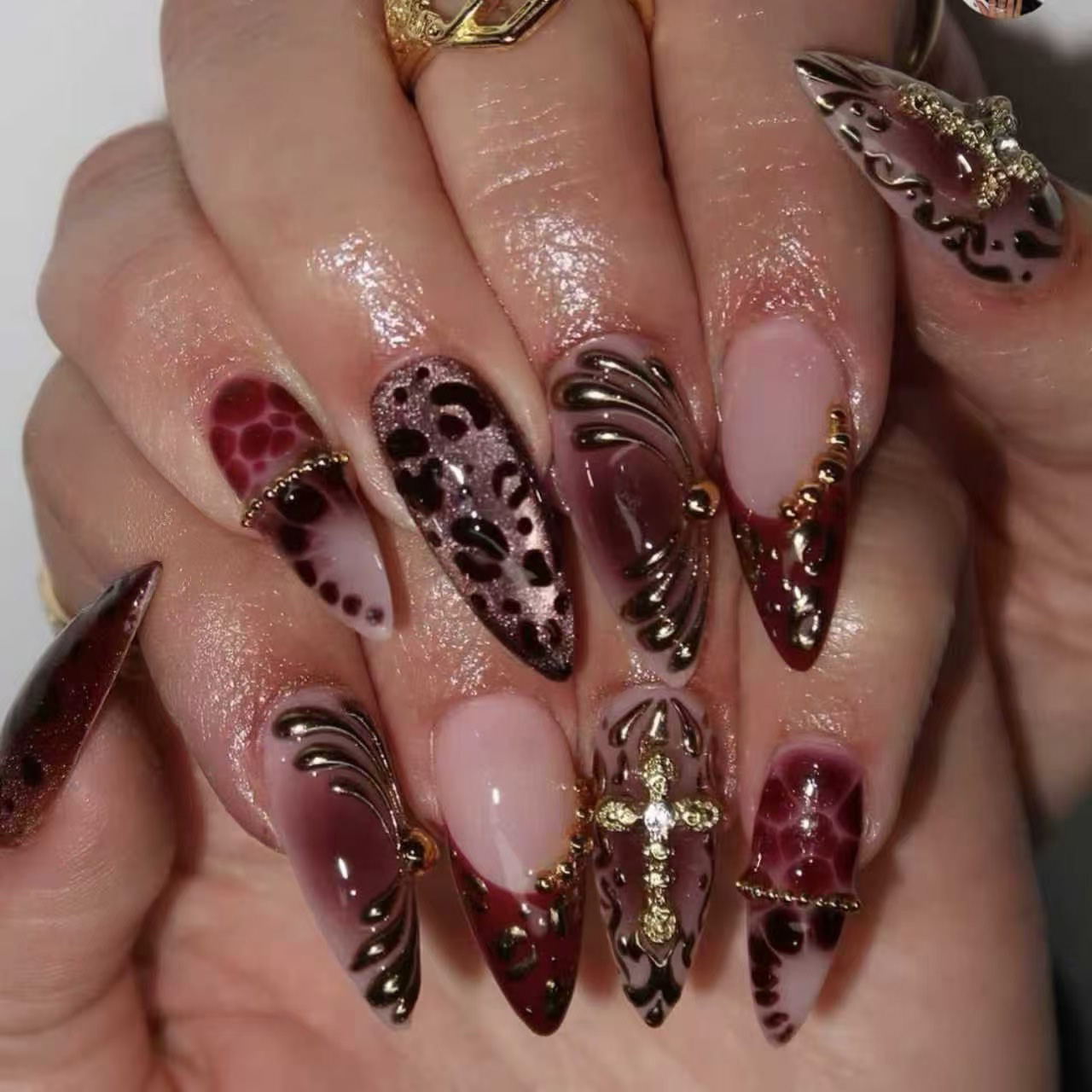 Uñas postizas medianas para mu - Pressed Flower Art reseña y precio