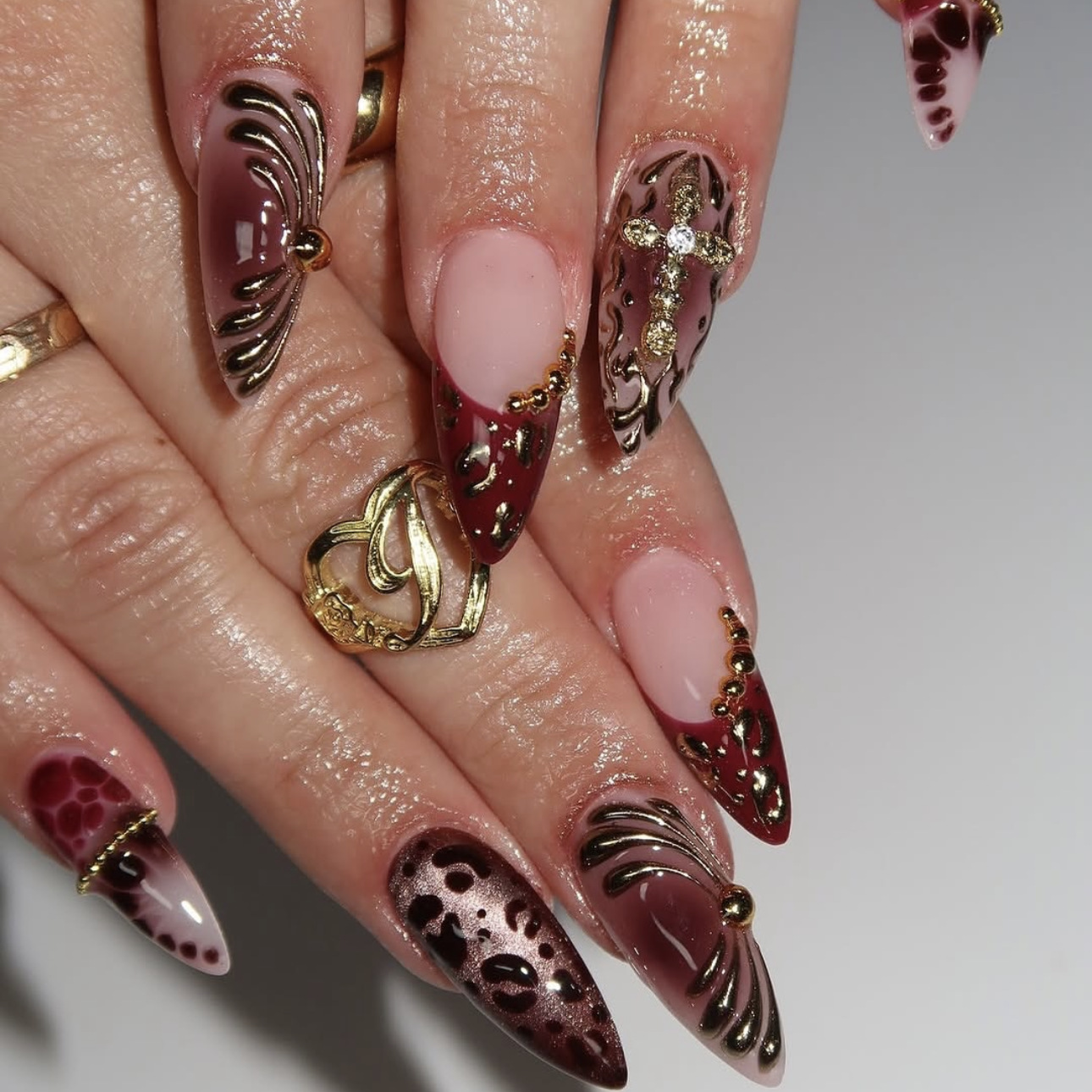 Uñas postizas medianas para mu - Pressed Flower Art reseña y precio