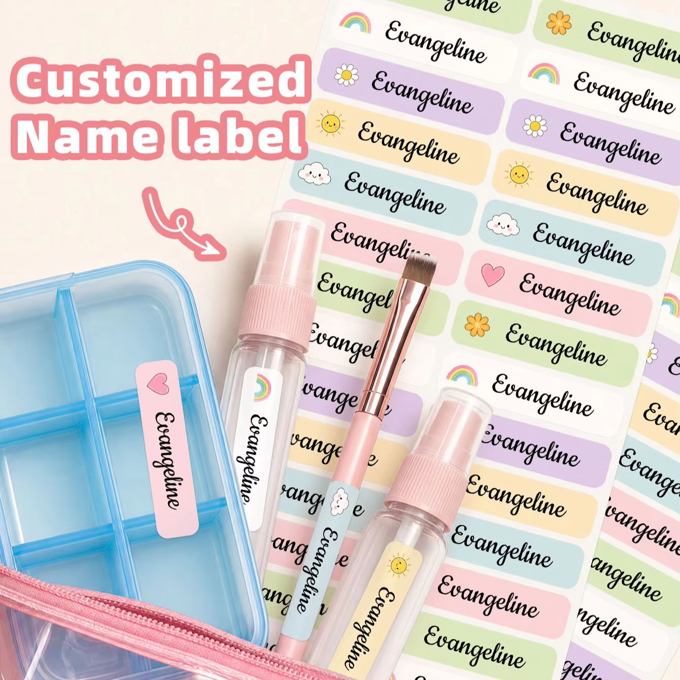 1-300 Etiquetas Personalizadas - Personalized Name Box reseña y precio