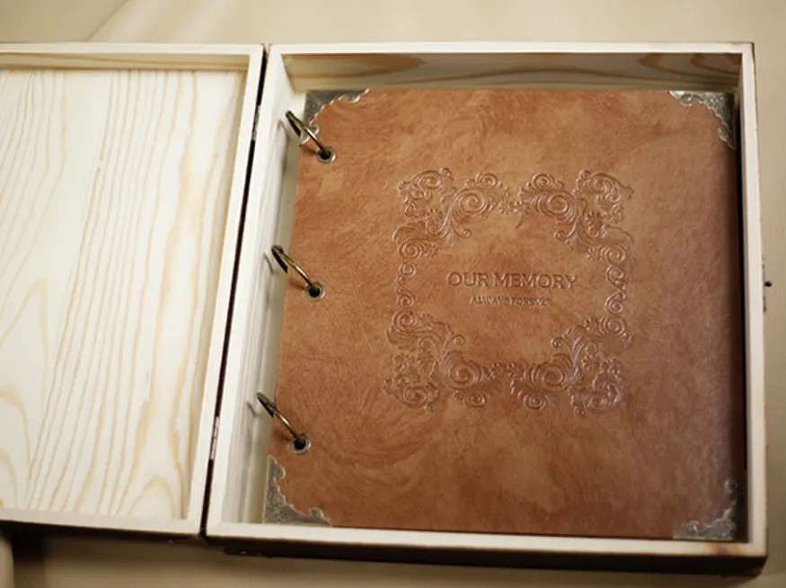 Álbum de fotos de cuero grabad - Custom Photo Book reseña y precio