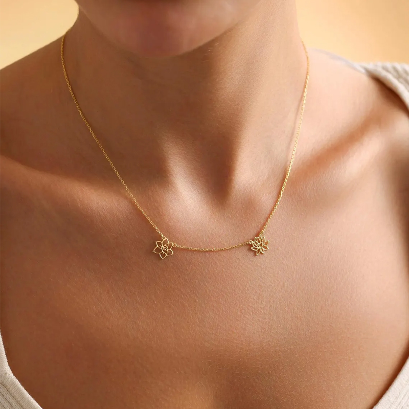 Collar de flores de nacimiento - Birth Flower Necklace reseña y precio