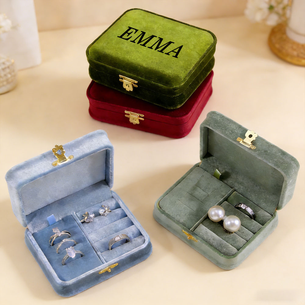 Caja de joyería de terciopelo  - Personalized Name Box reseña y precio
