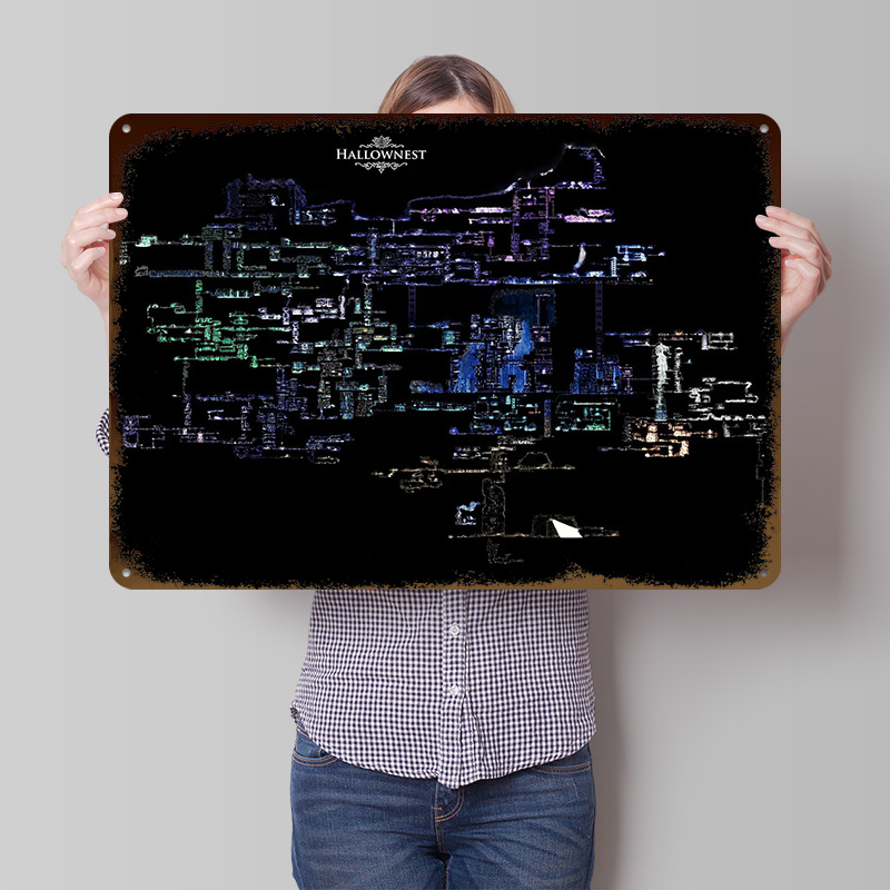 Mapa de Hallownest de Hollow K - Custom Map Poster reseña y precio