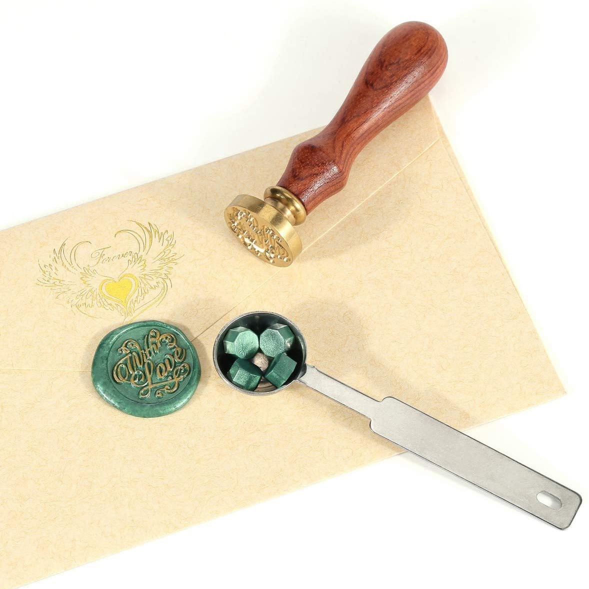 AT84-Perlas de cera para sella - Wax Seal Letter Kit reseña y precio