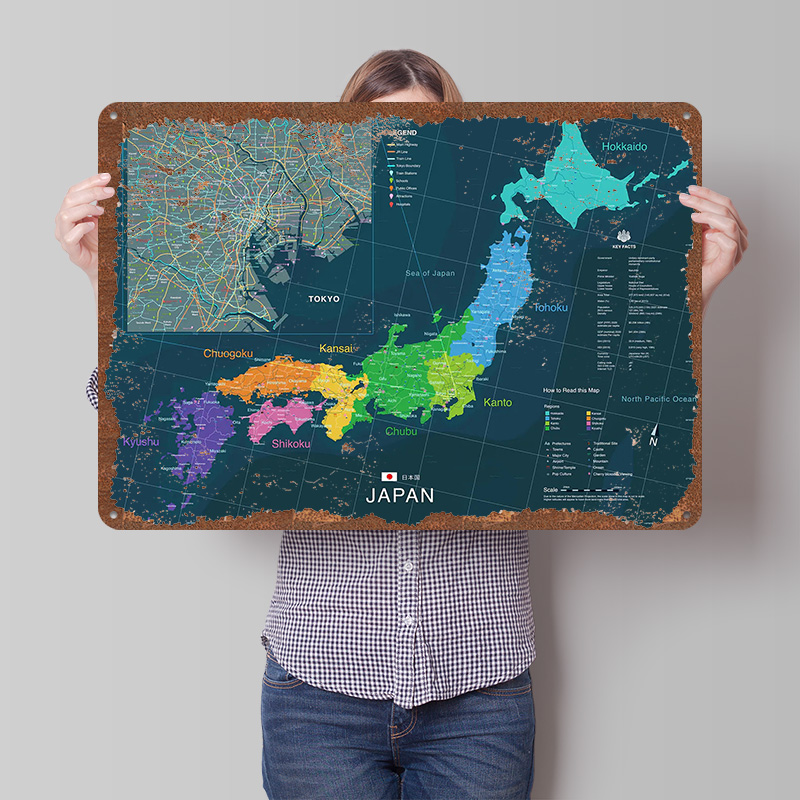 Póster de mapa de Japón y Toki - Custom Map Poster reseña y precio