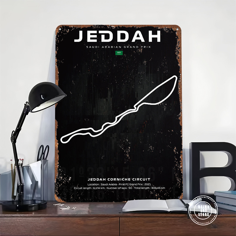 Mapa del Circuito de Jeddah, P - Custom Map Poster reseña y precio
