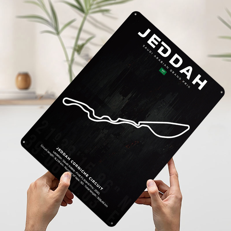 Mapa del Circuito de Jeddah, P - Custom Map Poster reseña y precio